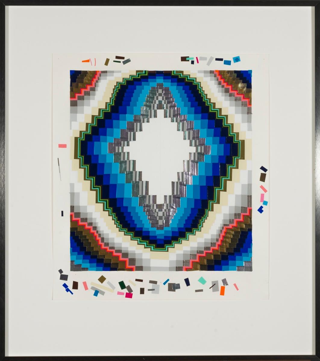 Untitled (white, silver, blue centre)